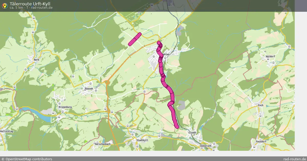 Tälerroute Urft-Kyll (T) – Fernradroute auf Rad-Routen.de