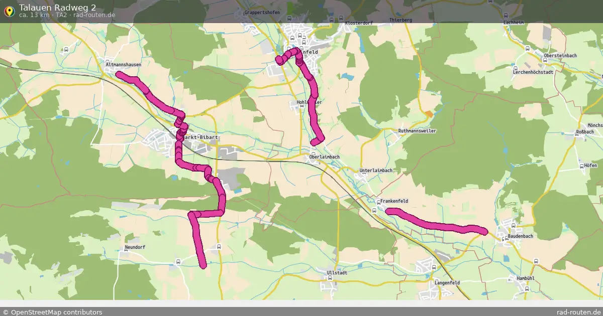 Talauen Radweg 2 (TA2) – Fernradroute auf Rad-Routen.de