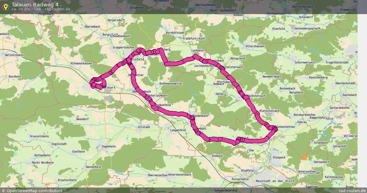 Talauen Radweg 4 (TA4) – Fernradroute auf Rad-Routen.de