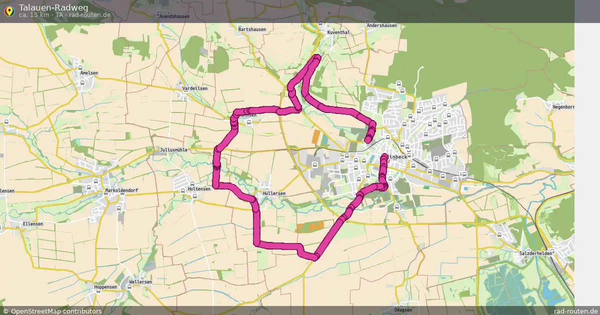 Talauen-Radweg (TA) – Fernradroute auf Rad-Routen.de