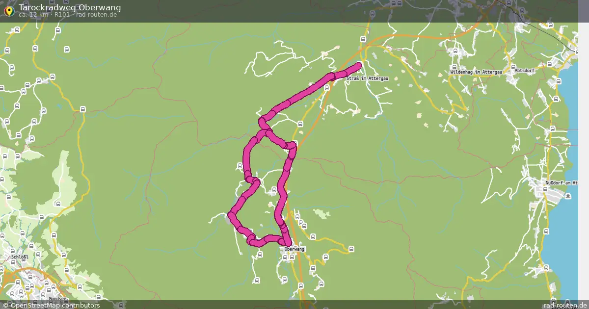 Tarockradweg Oberwang (R101) – Fernradroute auf Rad-Routen.de