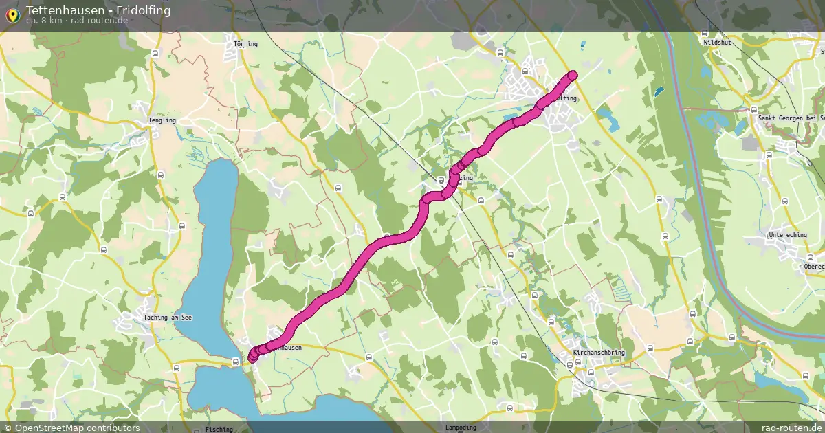 Tettenhausen - Fridolfing – Fernradroute auf Rad-Routen.de