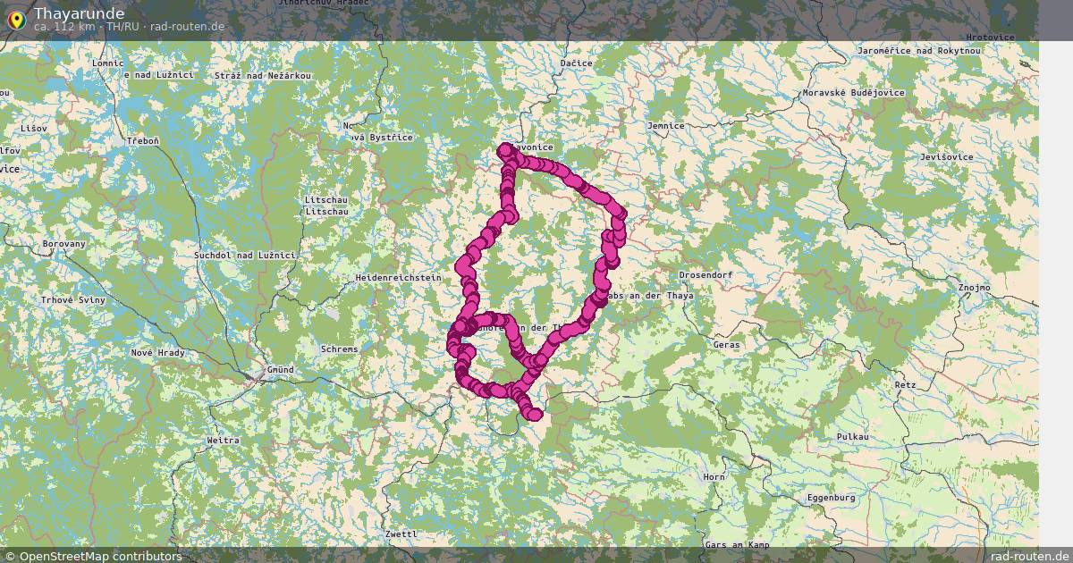 Thayarunde (Th/Ru) – Fernradroute auf Rad-Routen.de