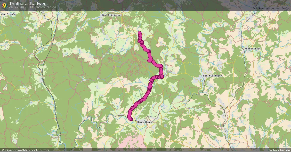 Thulbatal-Radweg (THU) – Fernradroute auf Rad-Routen.de
