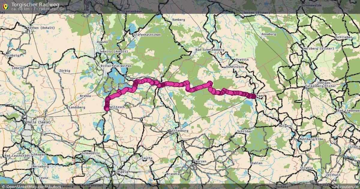 Torgischer Radweg (T) – Fernradroute auf Rad-Routen.de