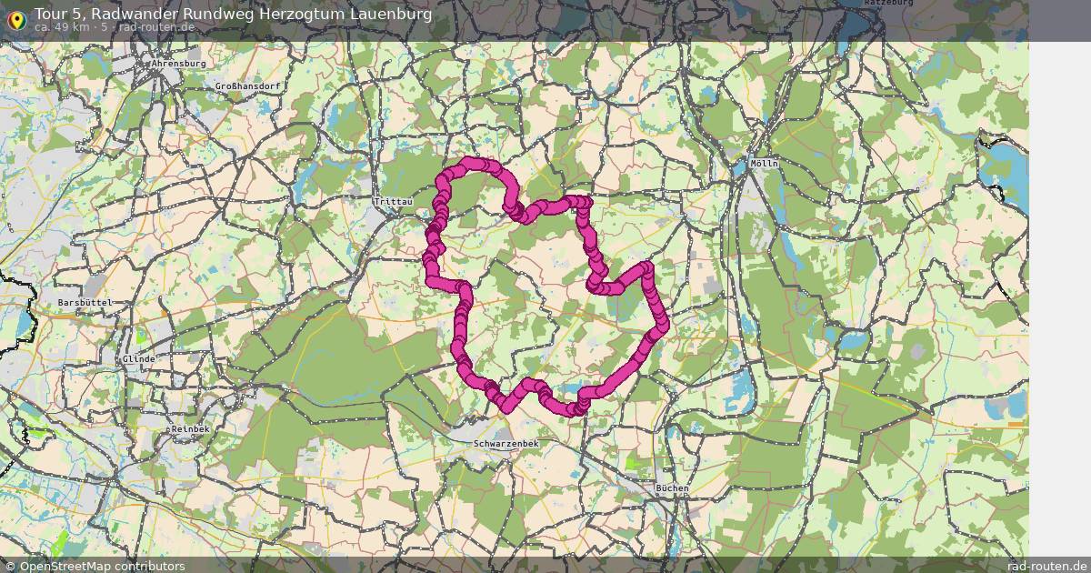 Tour 5, Radwander Rundweg Herzogtum Lauenburg