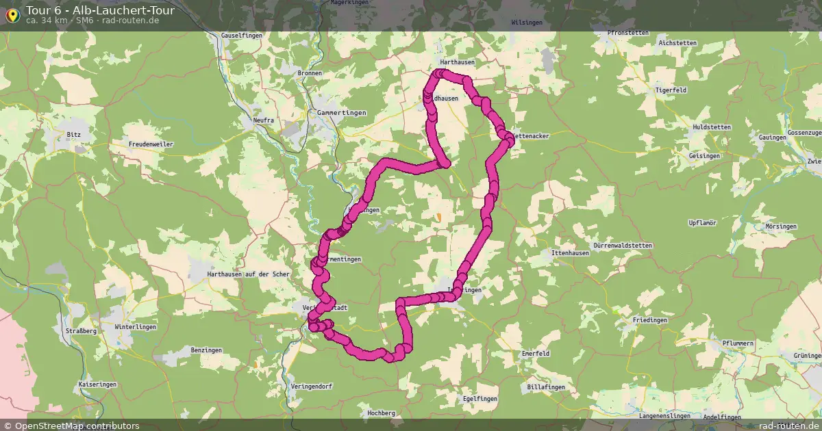 Tour 6 - Alb-Lauchert-Tour (SM6) – Fernradroute auf Rad-Routen.de