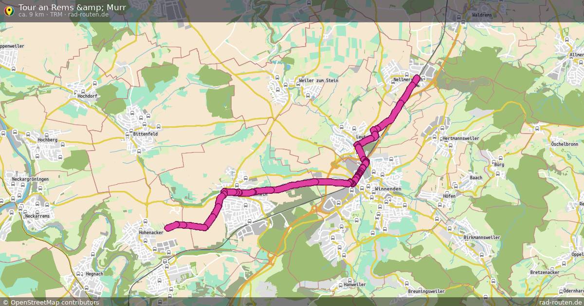 Tour an Rems &amp; Murr (TRM) – Fernradroute auf Rad-Routen.de