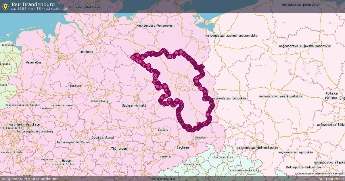 Tour Brandenburg (TB) – Fernradroute auf Rad-Routen.de