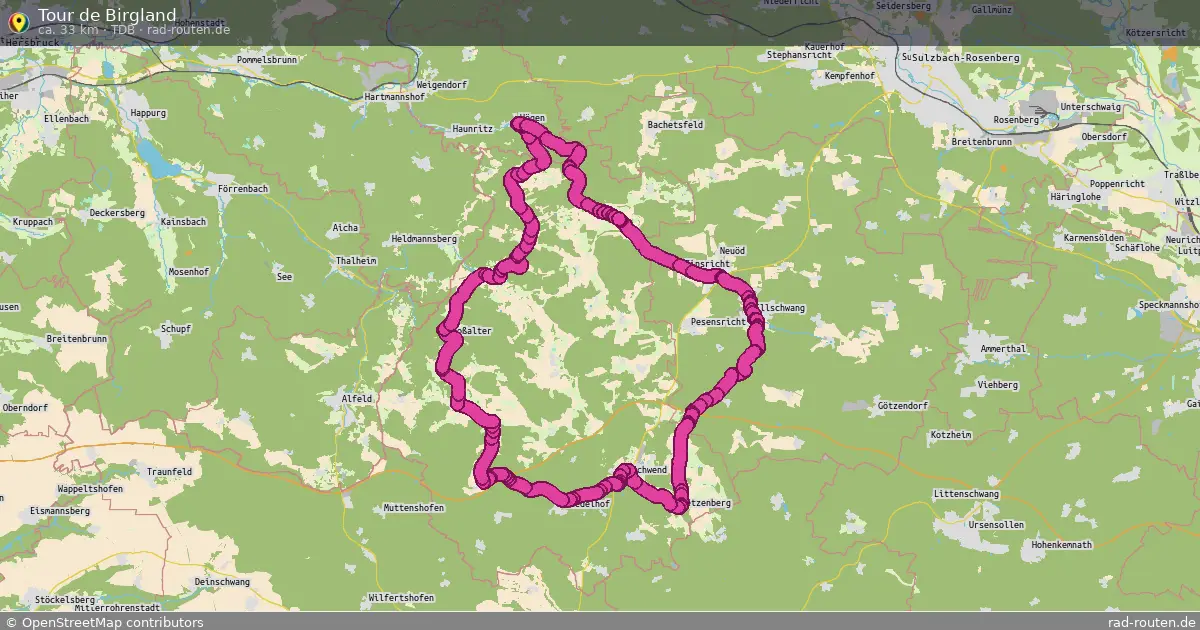 Tour de Birgland (TdB) – Fernradroute auf Rad-Routen.de