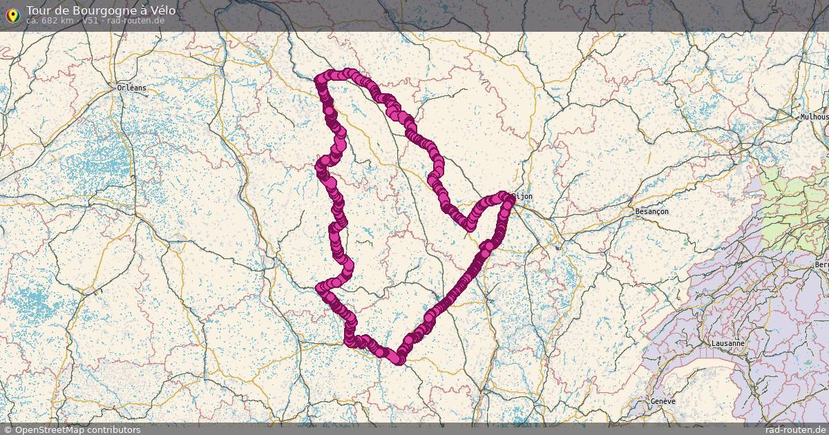 Tour de Bourgogne à Vélo (V51) – Fernradroute auf Rad-Routen.de