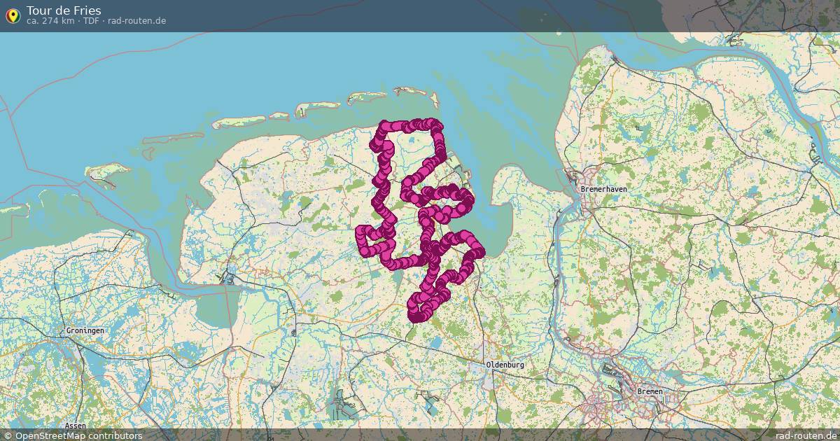 Tour de Fries (TdF) – Fernradroute auf Rad-Routen.de