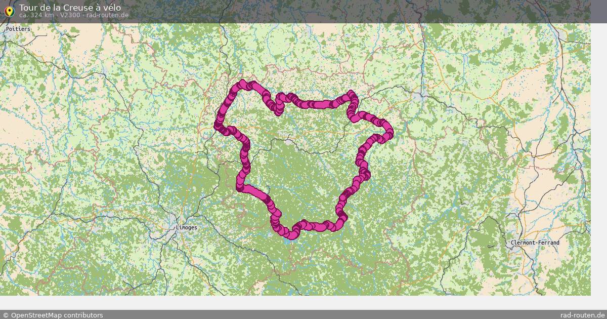 Tour de la Creuse à vélo (V2300) – Fernradroute auf Rad-Routen.de