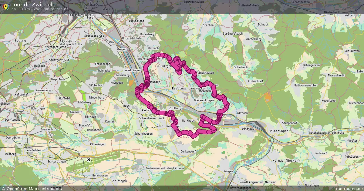 Tour de Zwiebel (ZW) – Fernradroute auf Rad-Routen.de