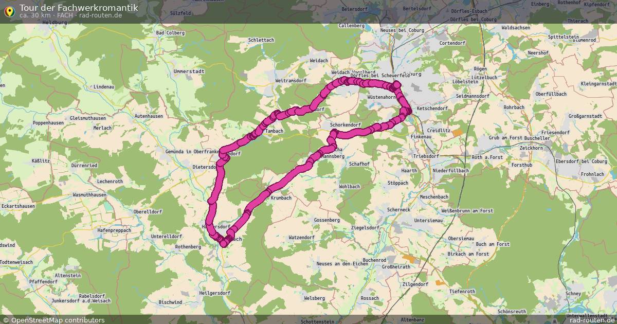 Tour der Fachwerkromantik (Fach) – Fernradroute auf Rad-Routen.de