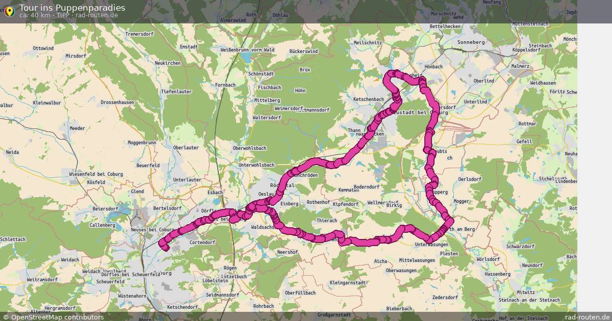 Tour ins Puppenparadies (TiPP) – Fernradroute auf Rad-Routen.de