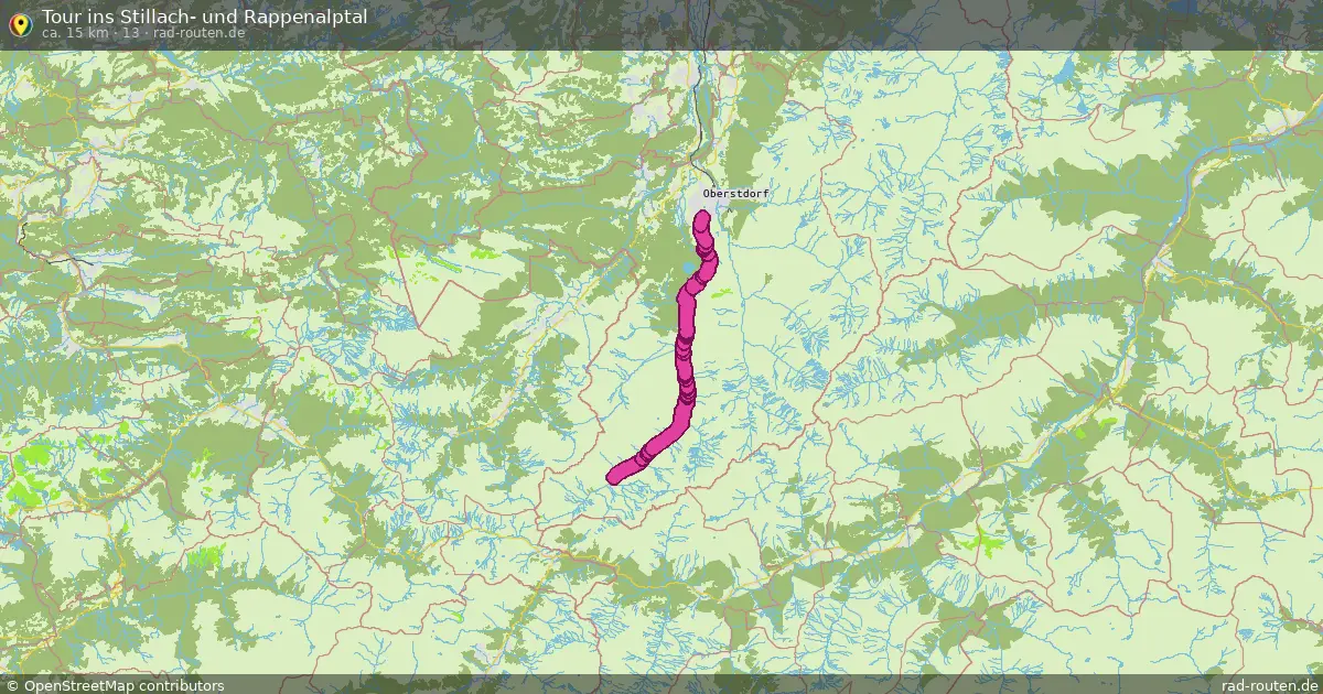 Tour ins Stillach- und Rappenalptal (13) – Fernradroute auf Rad-Routen.de