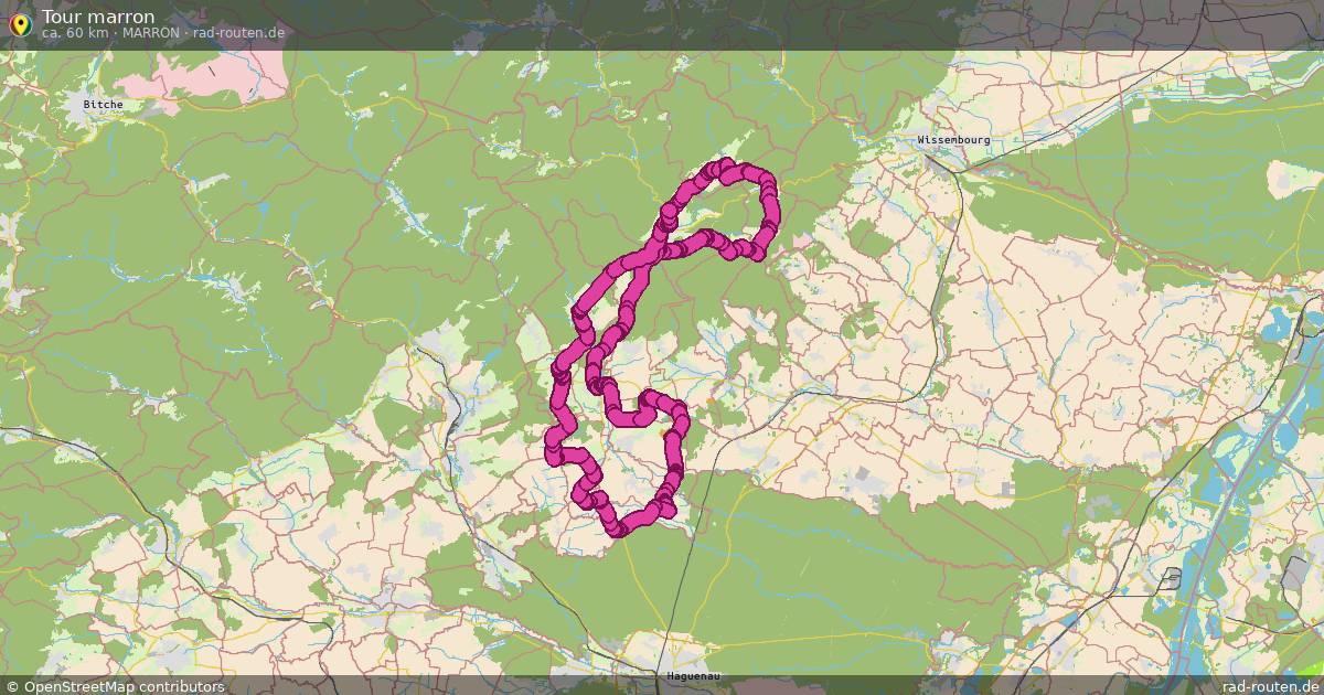 Tour marron (marron) – Fernradroute auf Rad-Routen.de