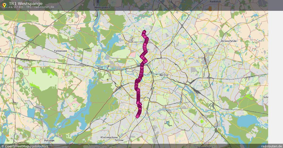 TR1 Westspange (TR1) – Fernradroute auf Rad-Routen.de