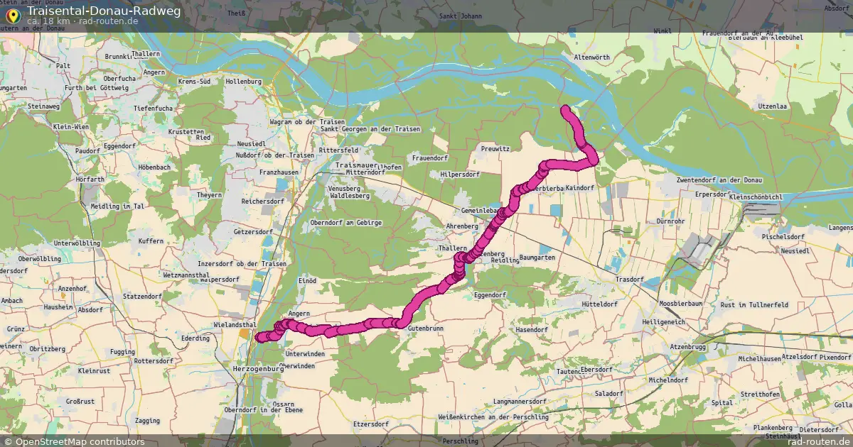 Traisental-Donau-Radweg – Fernradroute auf Rad-Routen.de