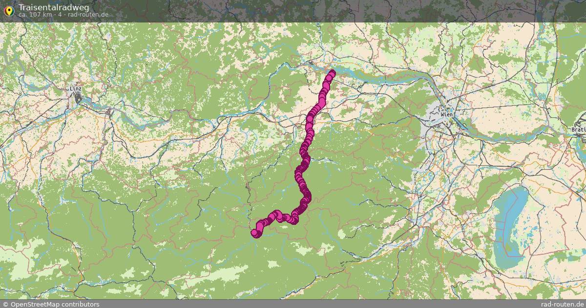 Traisentalradweg (4) – Fernradroute auf Rad-Routen.de