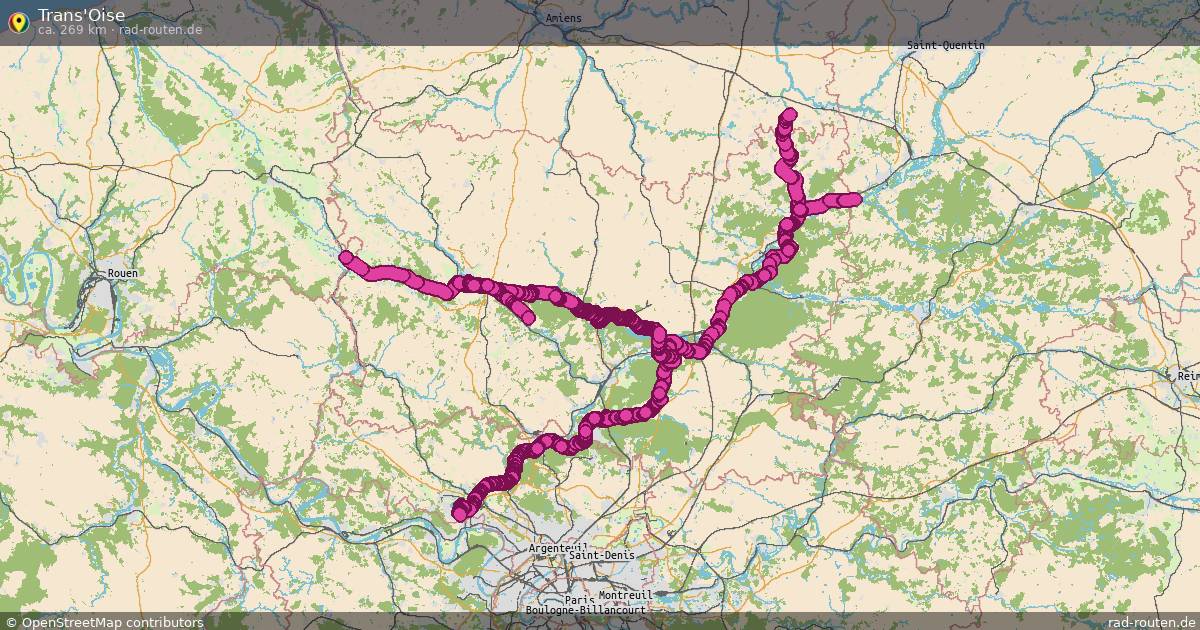 Trans'Oise – Fernradroute auf Rad-Routen.de