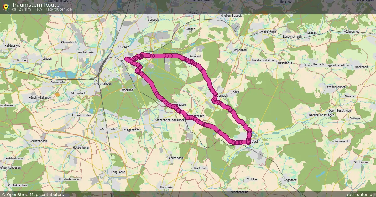 Traumstern-Route (Tra) – Fernradroute auf Rad-Routen.de