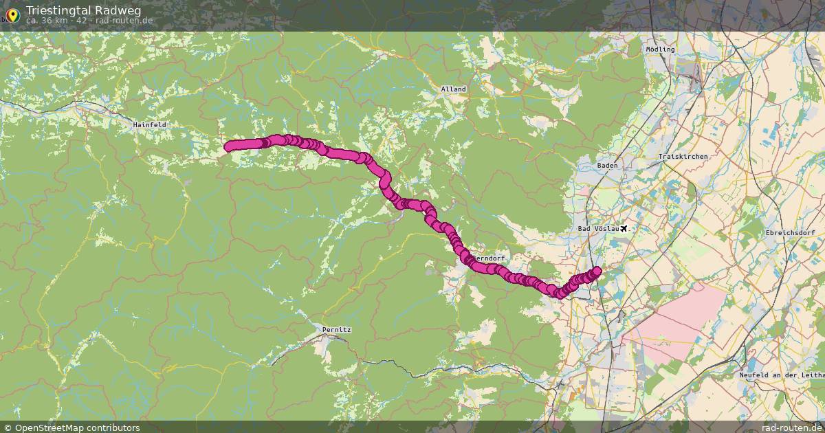 Triestingtal Radweg (42) – Fernradroute auf Rad-Routen.de