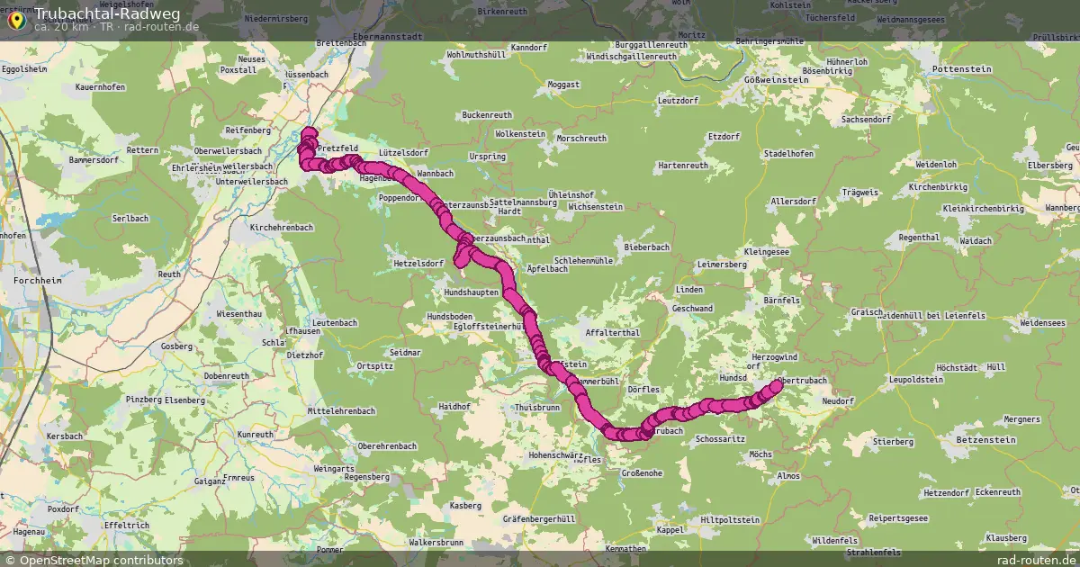 Trubachtal-Radweg (Tr) – Fernradroute auf Rad-Routen.de