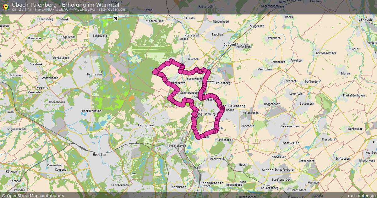 Übach-Palenberg - Erholung im Wurmtal (HS-Land - Uebach-Palenberg) – Fernradroute auf Rad-Routen.de