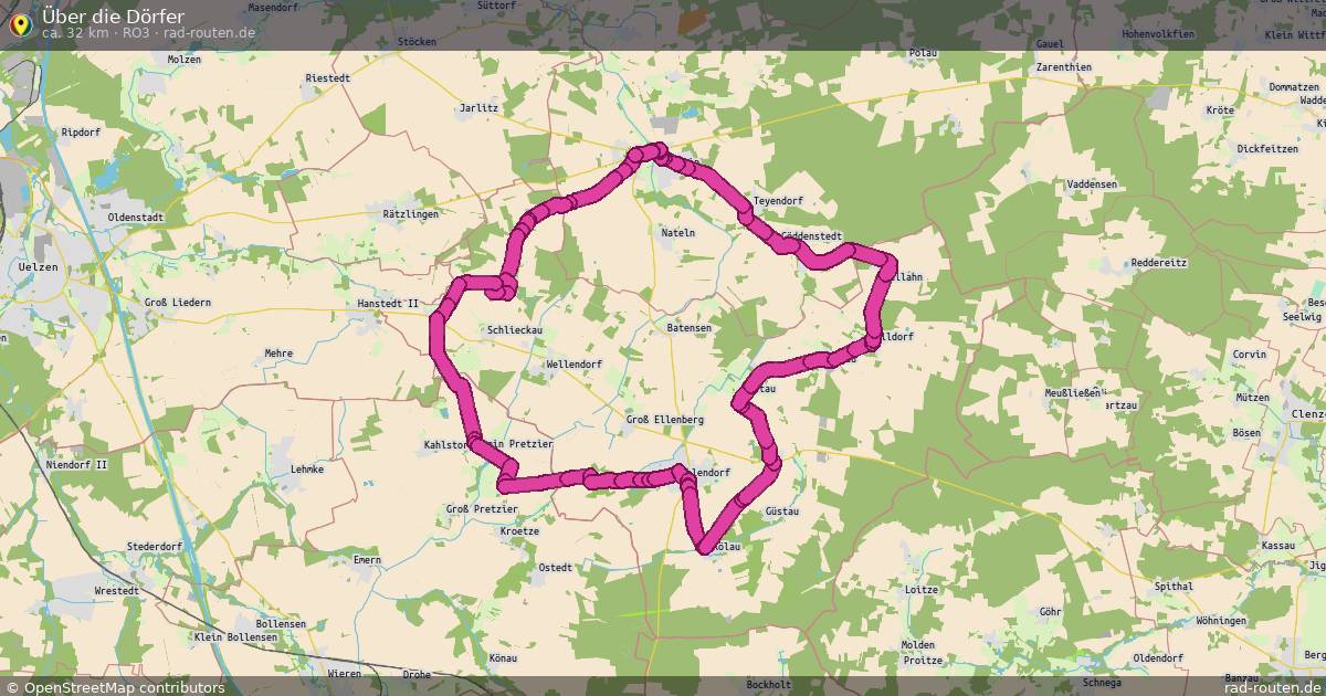 Über die Dörfer (RO3) – Fernradroute auf Rad-Routen.de