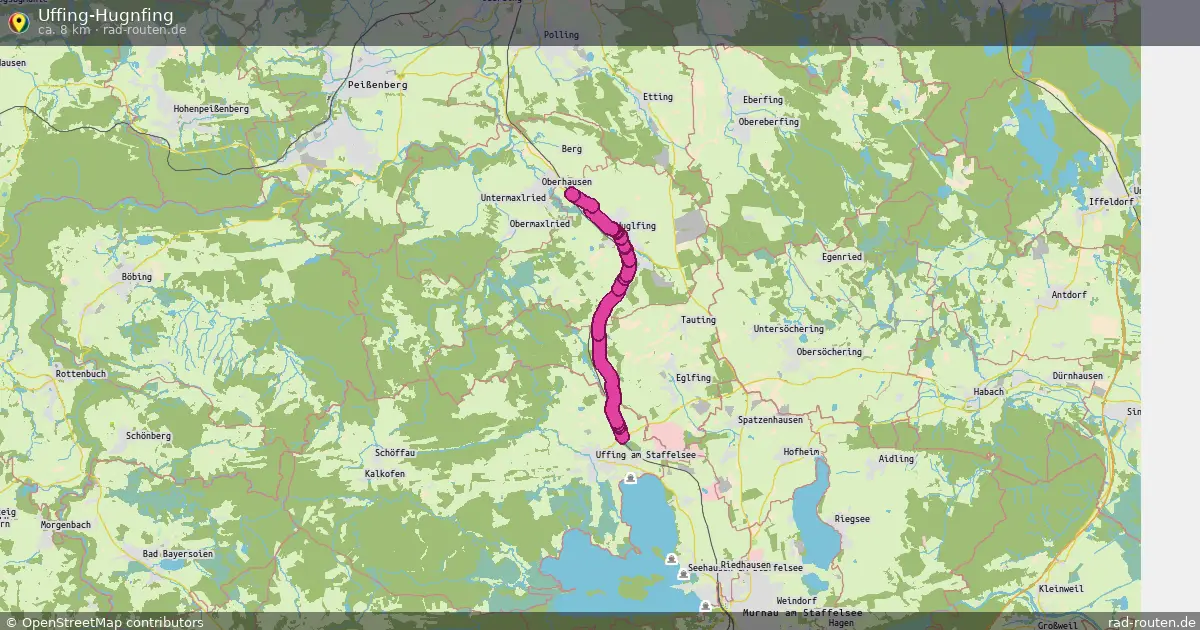 Uffing-Hugnfing – Fernradroute auf Rad-Routen.de