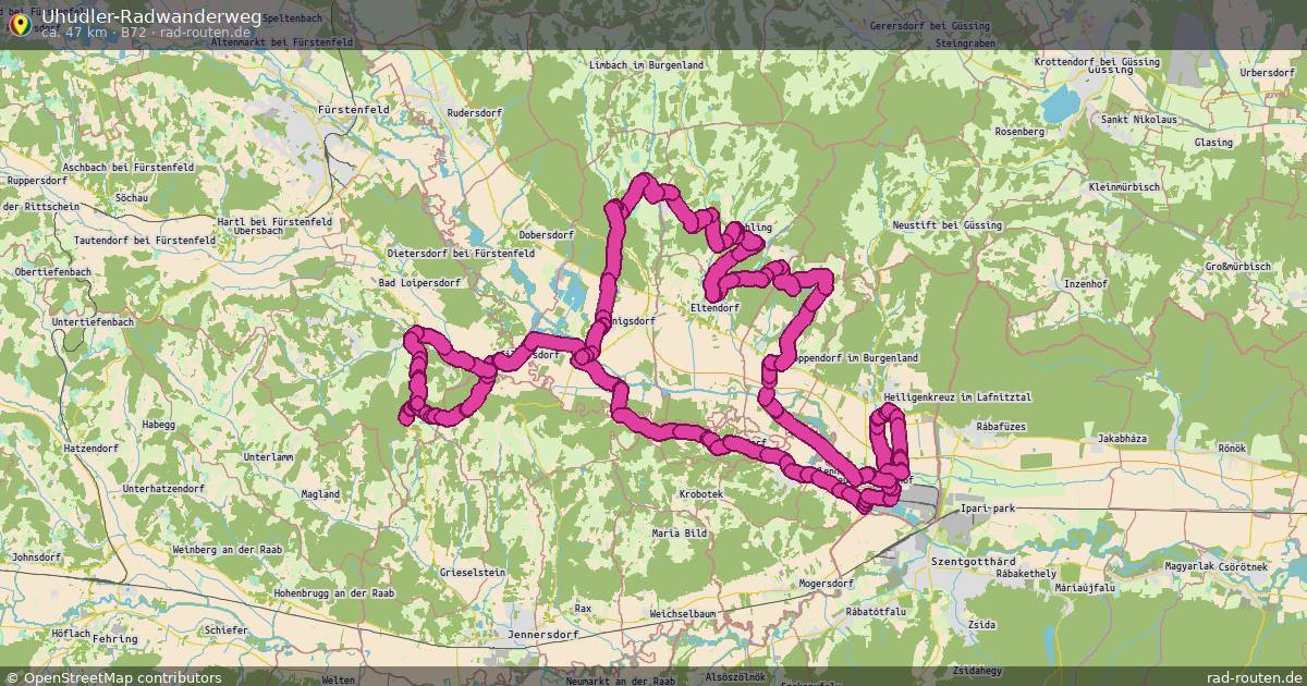 Uhudler-Radwanderweg (B72) – Fernradroute auf Rad-Routen.de