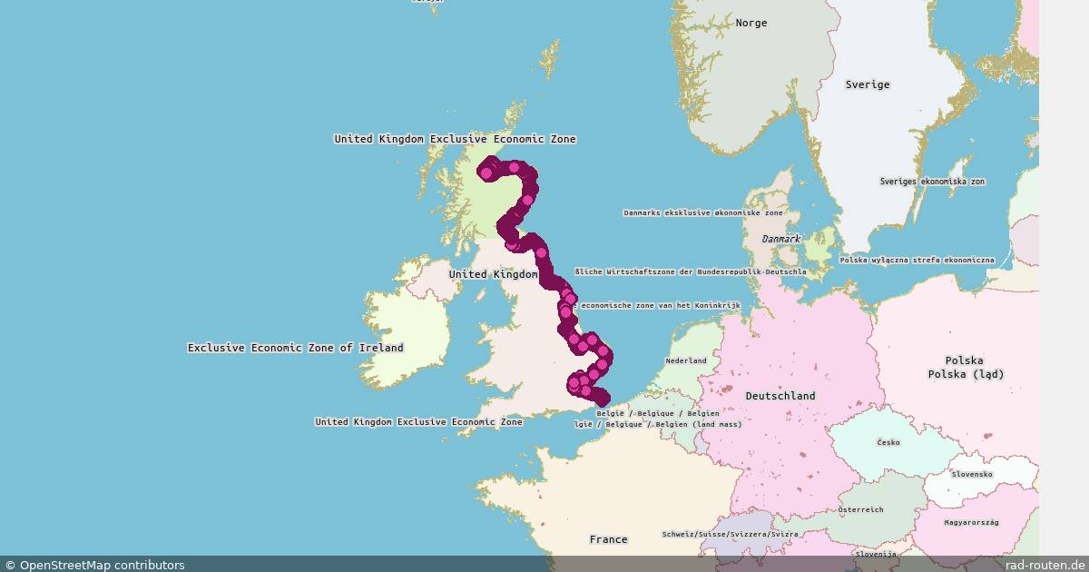 UK:National Cycle Network 1 – Fernradroute auf Rad-Routen.de