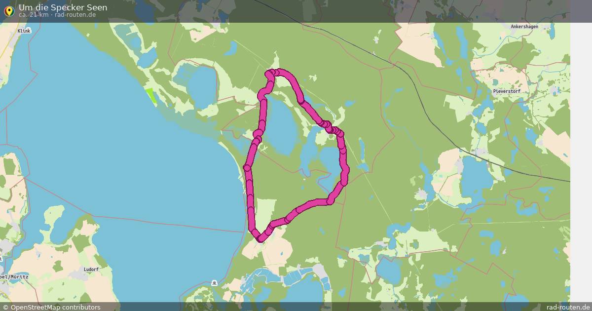 Um die Specker Seen – Fernradroute auf Rad-Routen.de