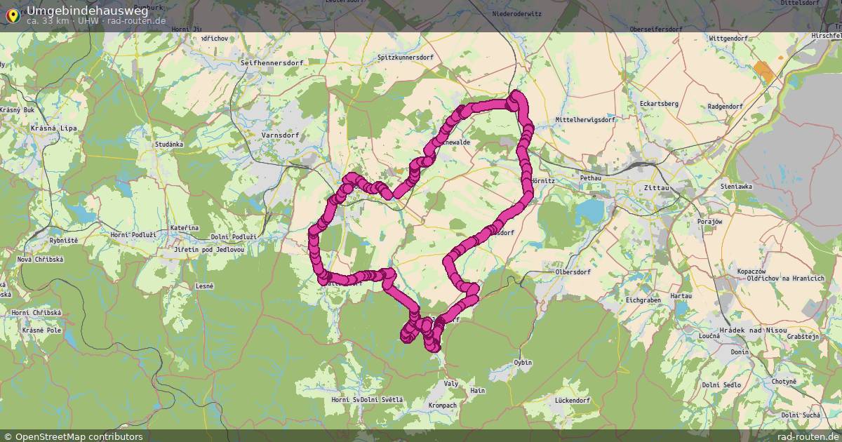 Umgebindehausweg (UHW) – Fernradroute auf Rad-Routen.de