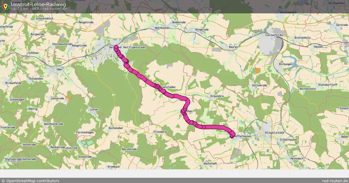 Unstrut-Leine-Radweg (ULR) – Fernradroute auf Rad-Routen.de