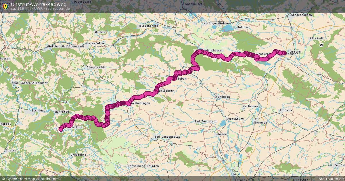 Unstrut-Werra-Radweg (UWR) – Fernradroute auf Rad-Routen.de