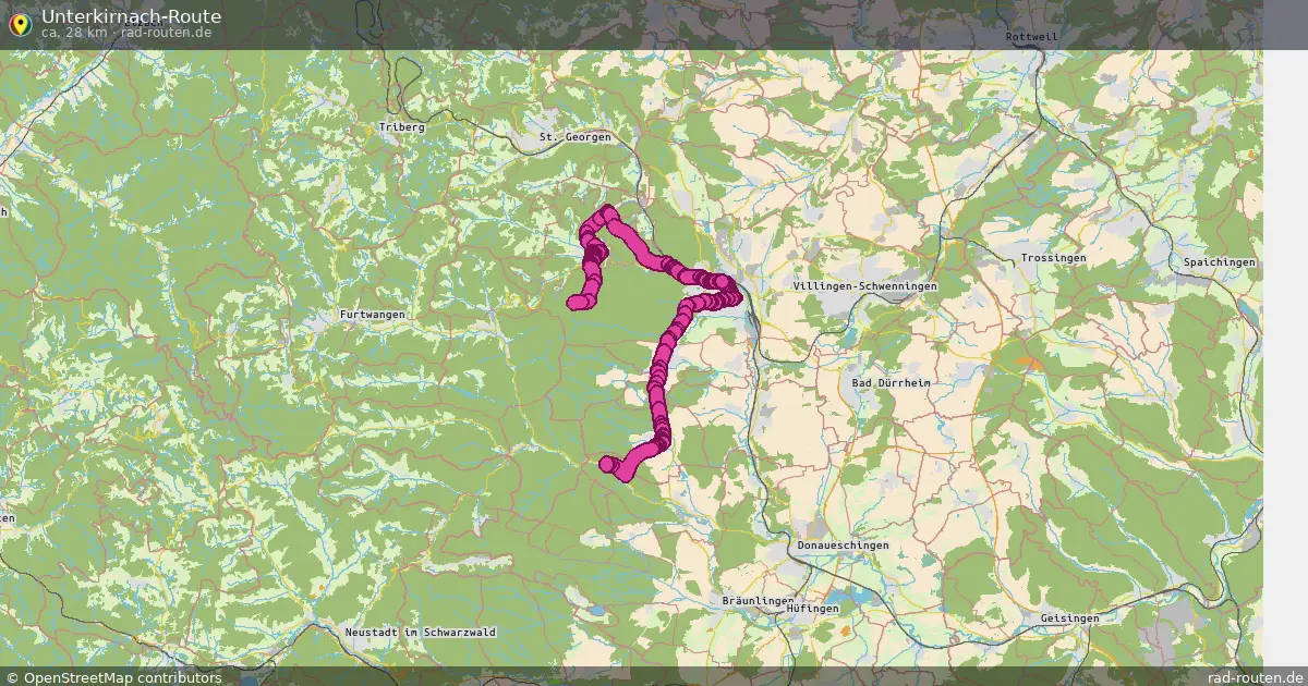 Unterkirnach-Route – Fernradroute auf Rad-Routen.de
