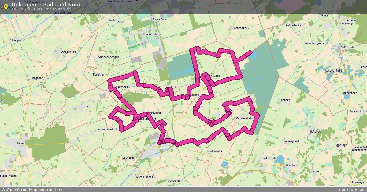 Uplengener Radpadd Nord (URN) – Fernradroute auf Rad-Routen.de