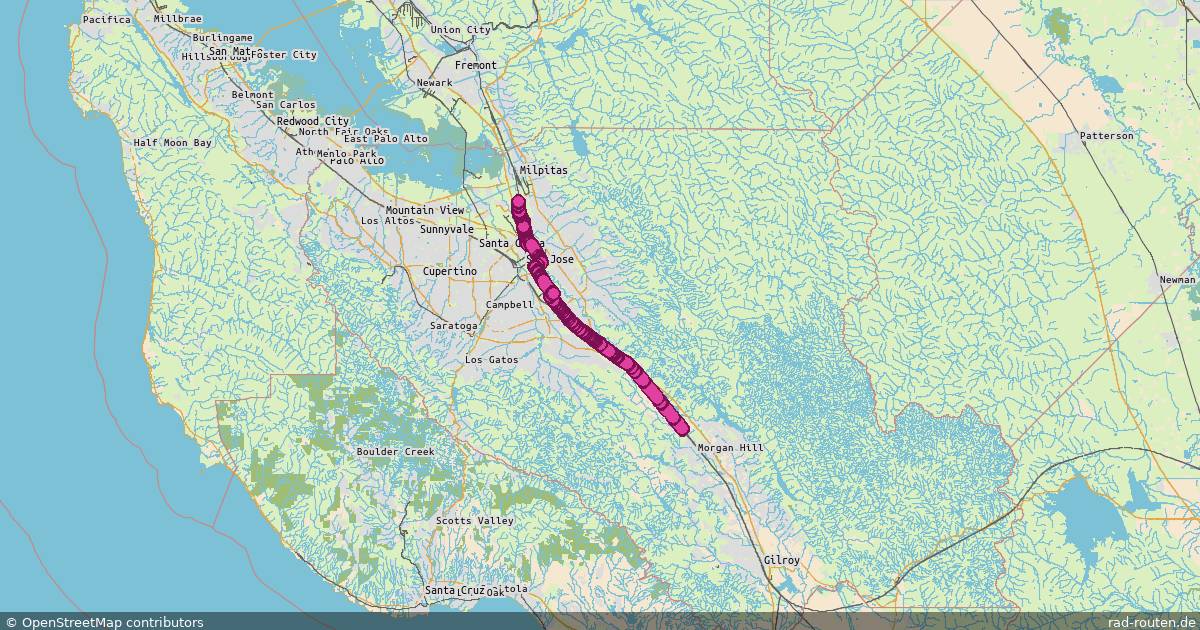 US:CA:SJ 11 – Fernradroute auf Rad-Routen.de