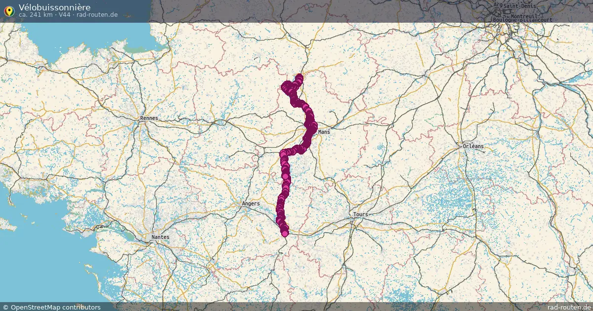Vélobuissonnière (V44) – Fernradroute auf Rad-Routen.de