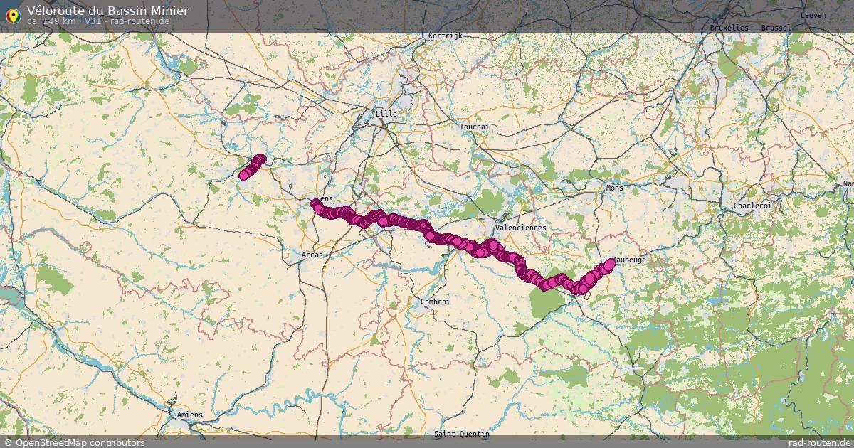 Véloroute du Bassin Minier (V31) – Fernradroute auf Rad-Routen.de