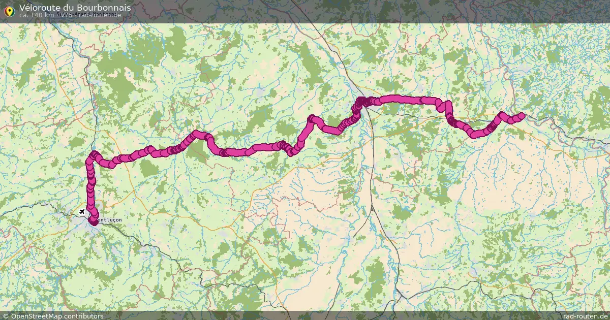 Véloroute du Bourbonnais (V75) – Fernradroute auf Rad-Routen.de