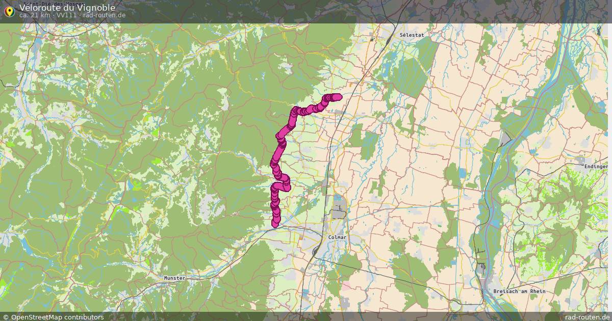 Véloroute du Vignoble (VV111) – Fernradroute auf Rad-Routen.de