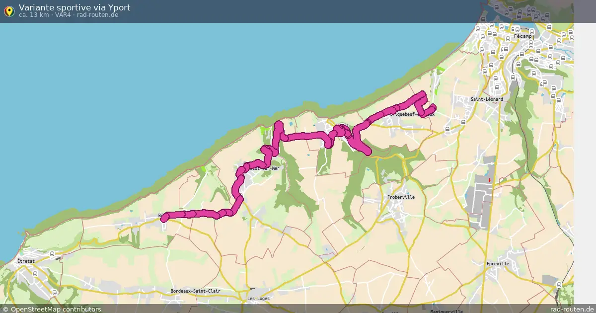 Variante sportive via Yport (var4) – Fernradroute auf Rad-Routen.de