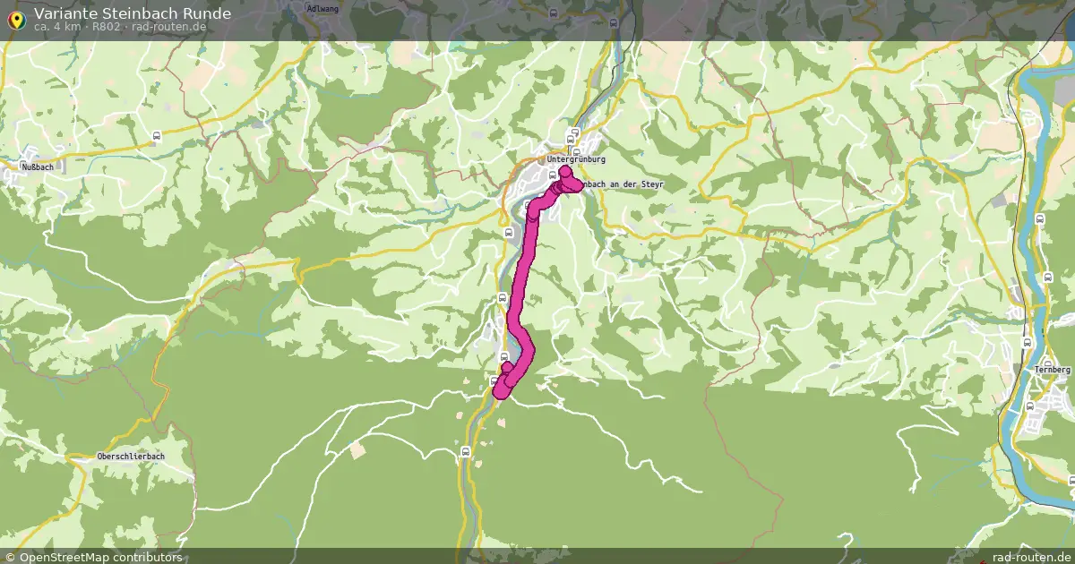 Variante Steinbach Runde (R802) – Fernradroute auf Rad-Routen.de