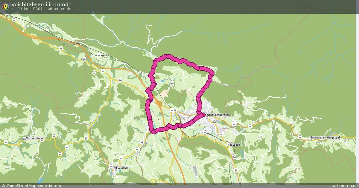 Veichltal-Familienrunde (R301) – Fernradroute auf Rad-Routen.de