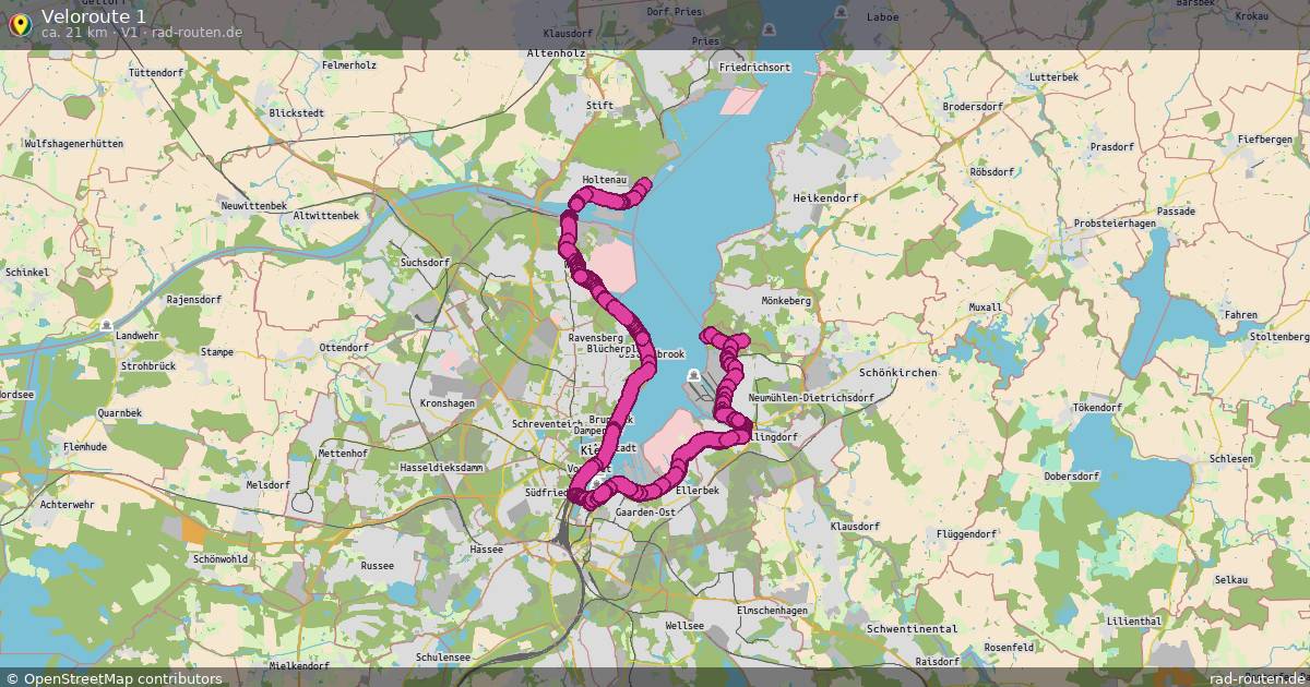 Veloroute 1 (V1) – Fernradroute auf Rad-Routen.de