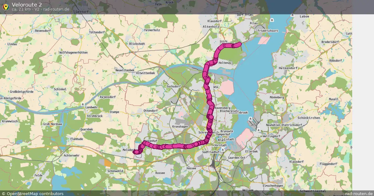Veloroute 2 (V2) – Fernradroute auf Rad-Routen.de